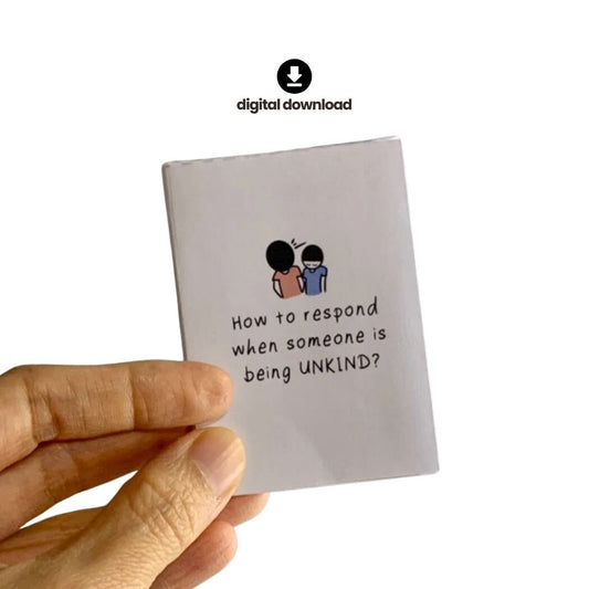 *FREE* Printable Mini Book | How to respond when someone is being UNKIND? | Digital Download