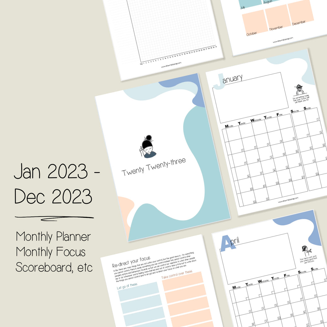 Printable 2023 Monthly Planner | Digital Download